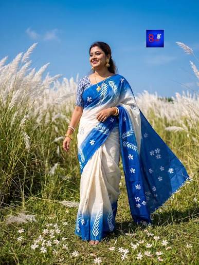 Pure Cotton Hand Painted Saree