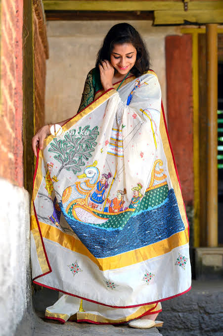 Hand Paint Cotton Sharee